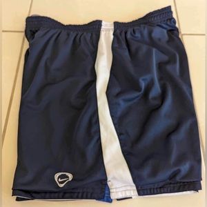 Nike Vintage Dark Blue/White Reversible Travis Scott Athletic Soccer Gym Shorts